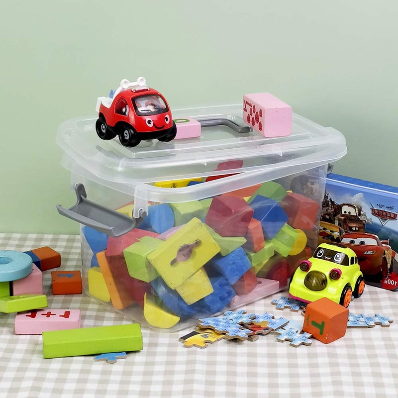 Saedy 5 Quart Latching Box, Great Funtionality Plastic Storage Bin with Lid (6 Packs) - Image 4